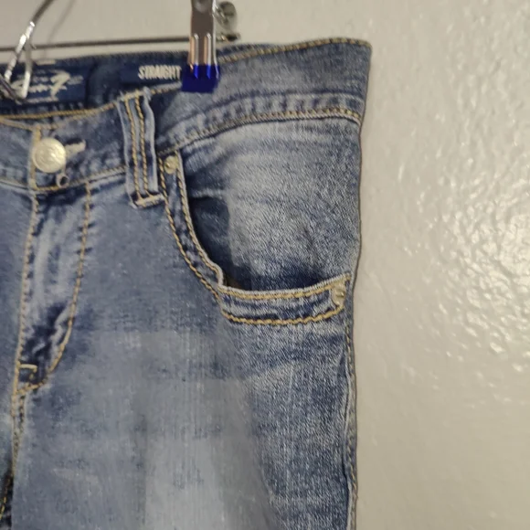 seven7  women's vintage straight jeans size W30X20L - Picture 4 of 14